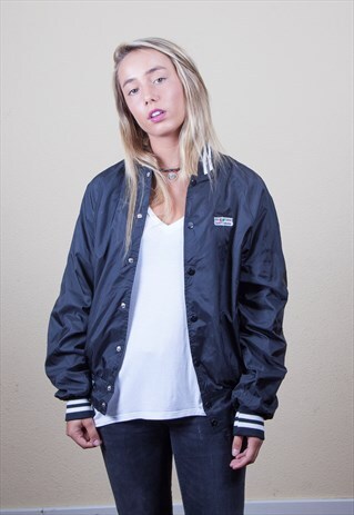 VINTAGE 90S BLUE BOMBER JACKET