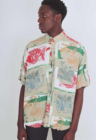 VINTAGE PATTERN SHIRT PTS444