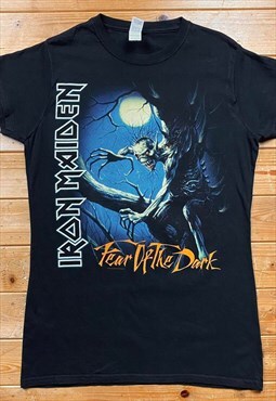 Iron maiden fear of the dark black graphic T-shirt small 