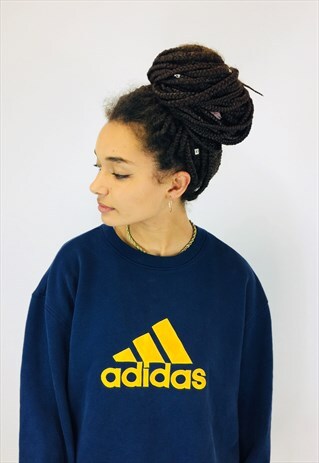 ADIDAS BIG LOGO EMBROIDERED SWEATSHIRT