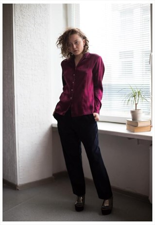 VINTAGE 80'S HOT PINK/PURPLE SHIMMERING SHIRT