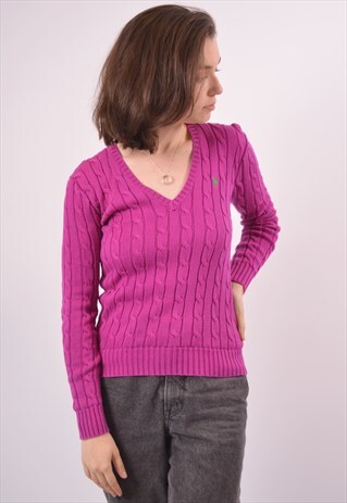 VINTAGE POLO RALPH LAUREN JUMPER SWEATER PURPLE