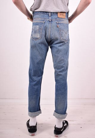 LEVI'S 505 MENS VINTAGE JEANS W36 L30 BLUE 90S