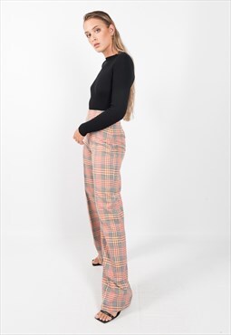 Squared pattern trouser