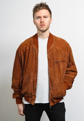 VINTAGE SUEDE BOMBER JACKET