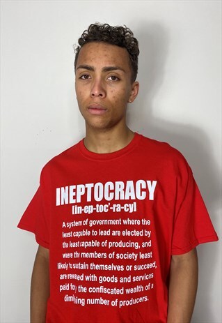 INEPTOCRACY SYSTEM OF GOVERNMENT T-SHIRT (L)