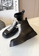 SKIING STYLE BOOTS CHUNKY SOLE ARCTIC SHOES TRACTOR TRAINERS