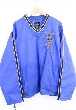 Vintage Holloway St Johns Windbreaker Blue Pullover V Neck