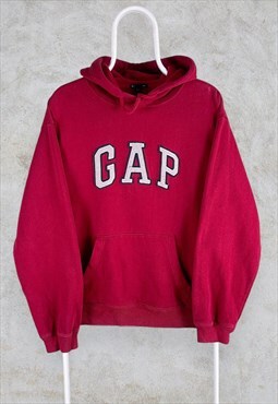 Red Gap Hoodie Embroidered Spell Out Small