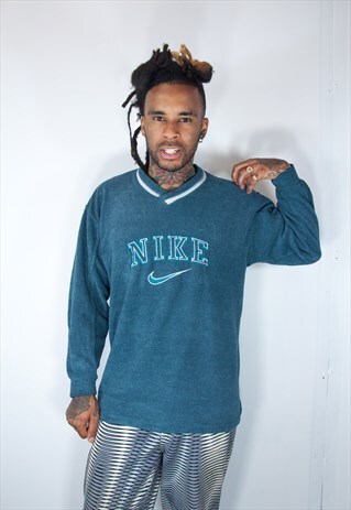 NIKE BLUE VINTAGE FLEECE SWEATSHIRT