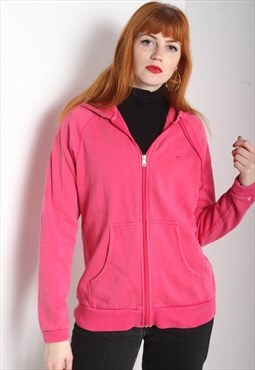 Vintage Nike Zip Up Hoodie Fitted Pink