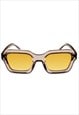 CLASSIC SUNGLASSES IN CLEAR GREY WITH HAVANA LENS