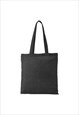 WOMEN'S ESSENTIAL COTTON SHOULDER TOTE BAG - DARK GREY