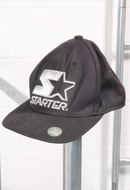 Vintage Starter Cap in Black Snapback Summer Hat Unisex