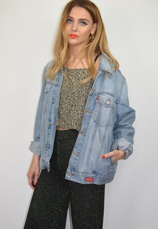 VINTAGE 90S LEE OVERSIZED LIGHT BLUE DENIM JACKET