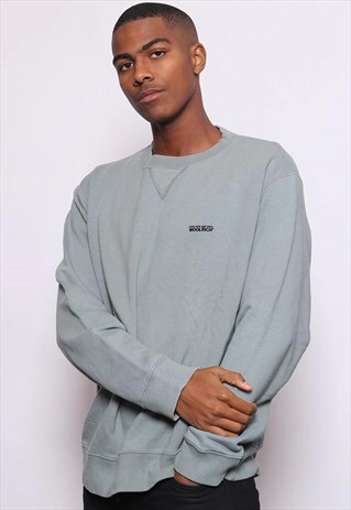 VINTAGE WOOLRICH EMBROIDERED LOGO SWEATSHIRT GREEN