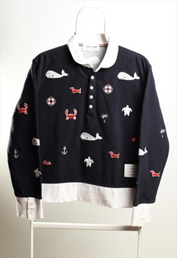 Vintage Thom Browne 1/2 buttons Sea Motives Sweatshirt