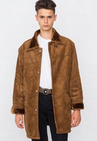 VINTAGE BROWN EMPORIO FASHION SHERPA COAT