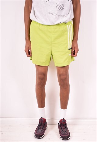 ADIDAS MENS VINTAGE SHORTS MEDIUM GREEN 90S