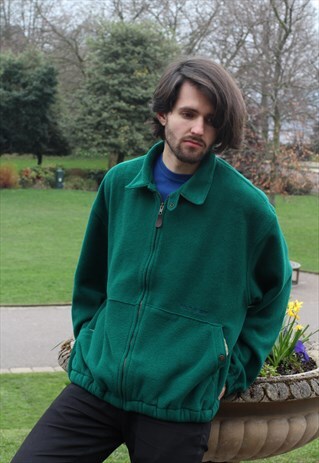 VINTAGE 90S RALPH LAUREN POLO SPORT GREEN FLEECE JACKET