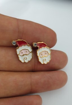 Christmas Festive Santa Father Christmas Earrings Accessory