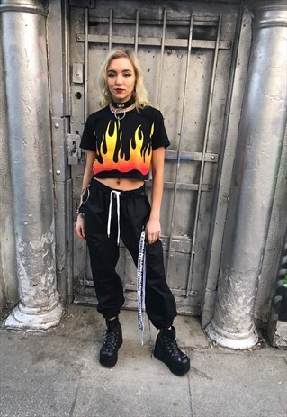 FLAMES CROPPED TOP