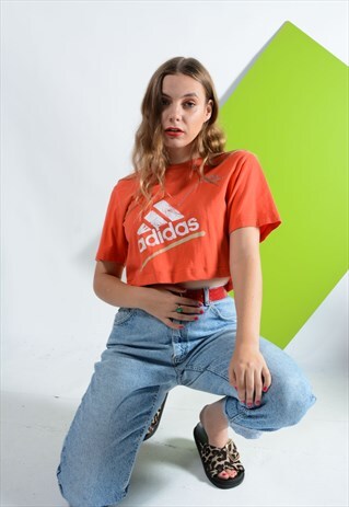 ADIDAS FESTIVAL CROP T-SHIRT IN RED