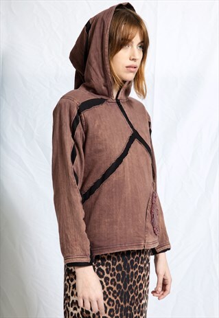COFFE BROWN UNIQUE HOODIE SWEATSHIRT