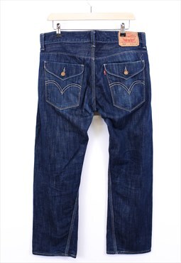 Vintage Levi's 514 Jeans Dark Washed Blue With Button Pocket