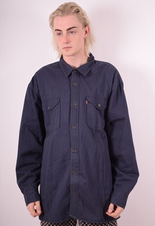 LEVI'S MENS VINTAGE JACKET XXL NAVY BLUE 90S