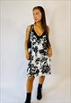Vintage 00s Y2K Floral Satin Summer Slip Dress