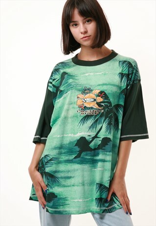 90S VINTAGE OLDSCHOOL SUMMER SURFER COTTON T-SHIRT 15358