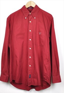 GANT vtg Washer Twill  Cotton Shirt Button Long Sleeved M