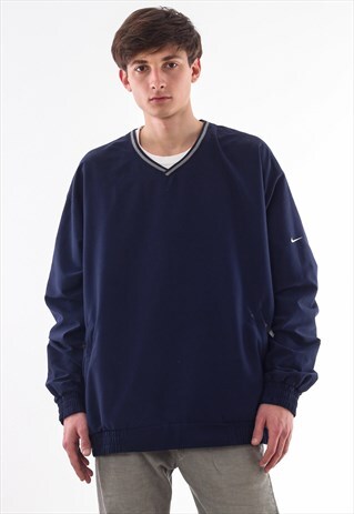 VINTAGE NIKE GOLF PULLOVER WINDBREAKER 90S NAVY BLUE