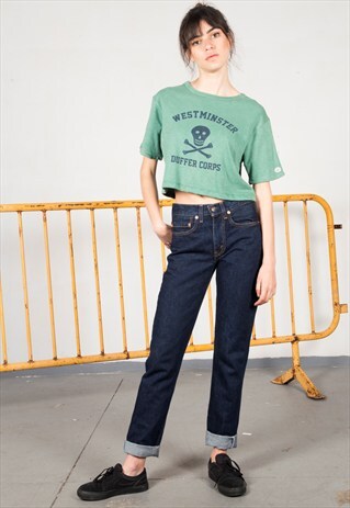 VINTAGE 80S CHAMPION CROP TOP /AVELINASREWORKS/S0785