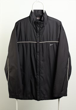 Vintage Nike Sportswear Padded Logo Jacket Black