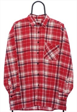 Vintage Vesta Red Checked Flannel Shirt Mens