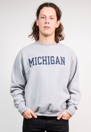 90'S VINTAGE GREY CHAMPION MICHIGAN SWEATSHIRT