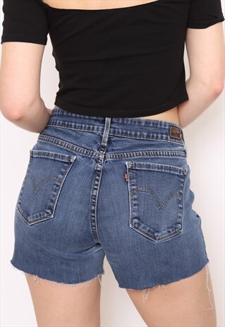 VINTAGE 90S LEVI'S FRAYED DENIM SHORTS