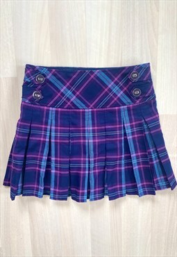 Y2K Purple Pleated Mini Skirt