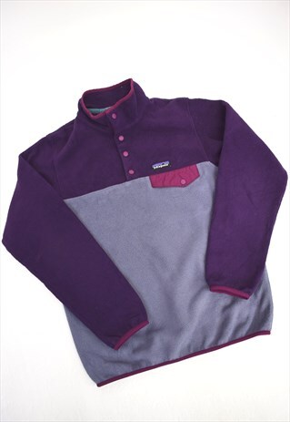 VINTAGE 90S PATAGONIA PURPLE SYNCHILLA FLEECE JUMPER