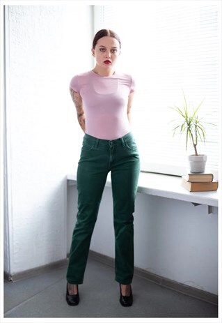 VINTAGE 90'S GREEN STRAIGHT JEANS