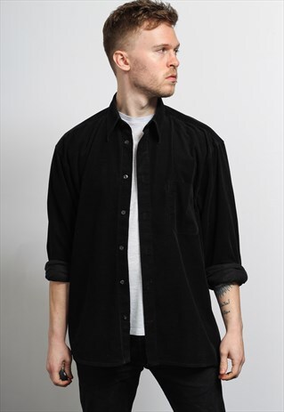 VINTAGE CORDUROY SHIRT BLACK