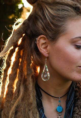FAIRTRADE TEARDROP ABALONE EARRINGS