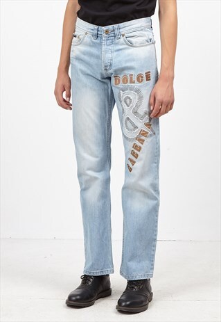 VINTAGE LIGHT BLUE DOLCE&GABBANA DENIM JEANS