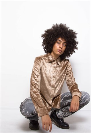 VINTAGE 90S GIANFRANCO FERRE VELVET SHIRT ID:4042