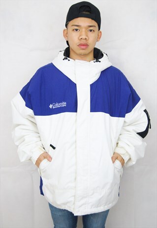 COLUMBIA PADDED WINTER/SPORTS COAT JACKET (1990'S/WHITE)