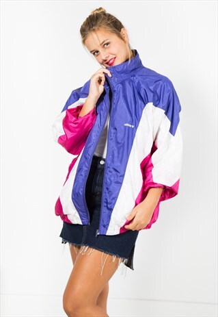 VINTAGE 80'S USA ADIDAS SHELL SPORT JACKET / S1581