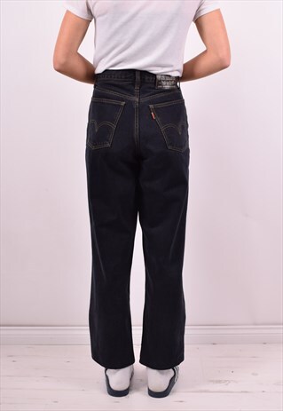 LEVI'S WOMENS VINTAGE JEANS W30 L28 BLACK 90'S