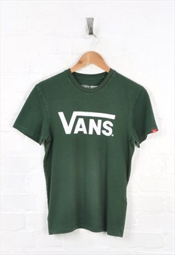 Vintage Vans T-Shirt Green Small CV11696